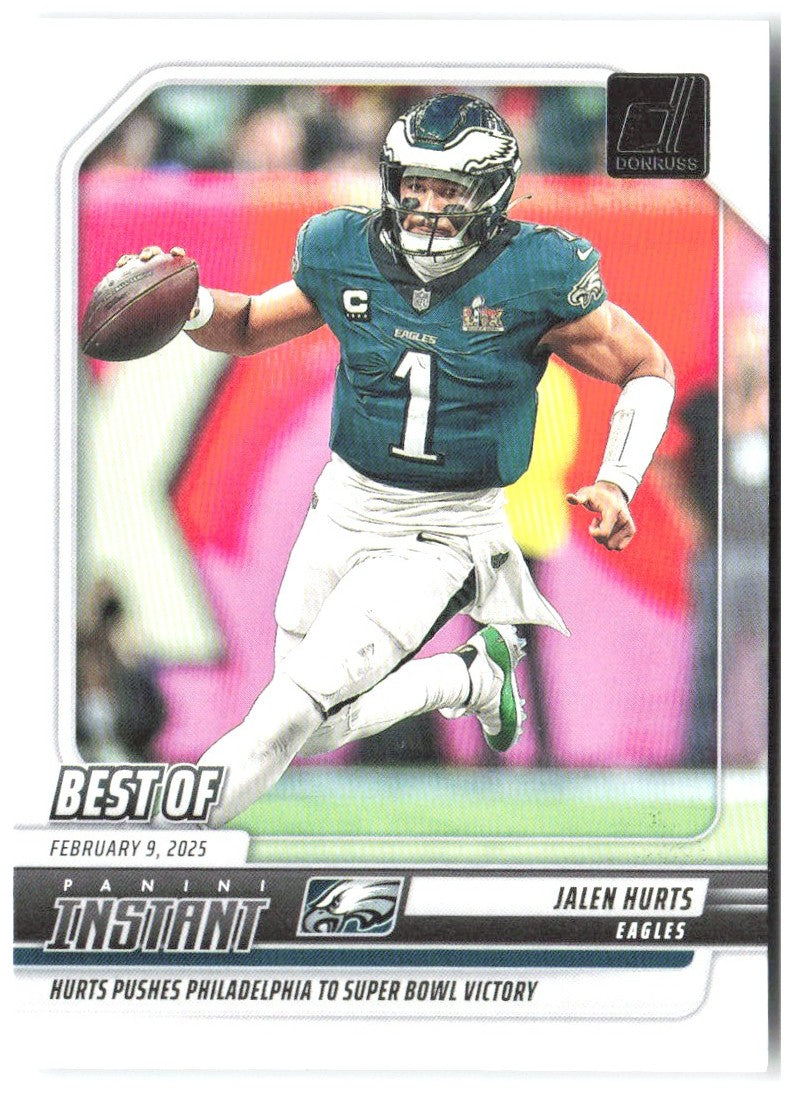 Jalen Hurts Donruss - Best of Instant INS-JHS 2025 Philadelphia Eagles