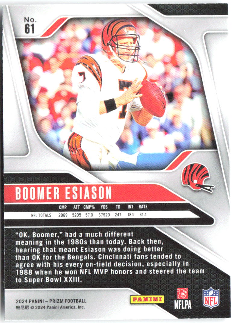 Boomer Esiason Panini Prizm 61 2024 Cincinnati Bengals