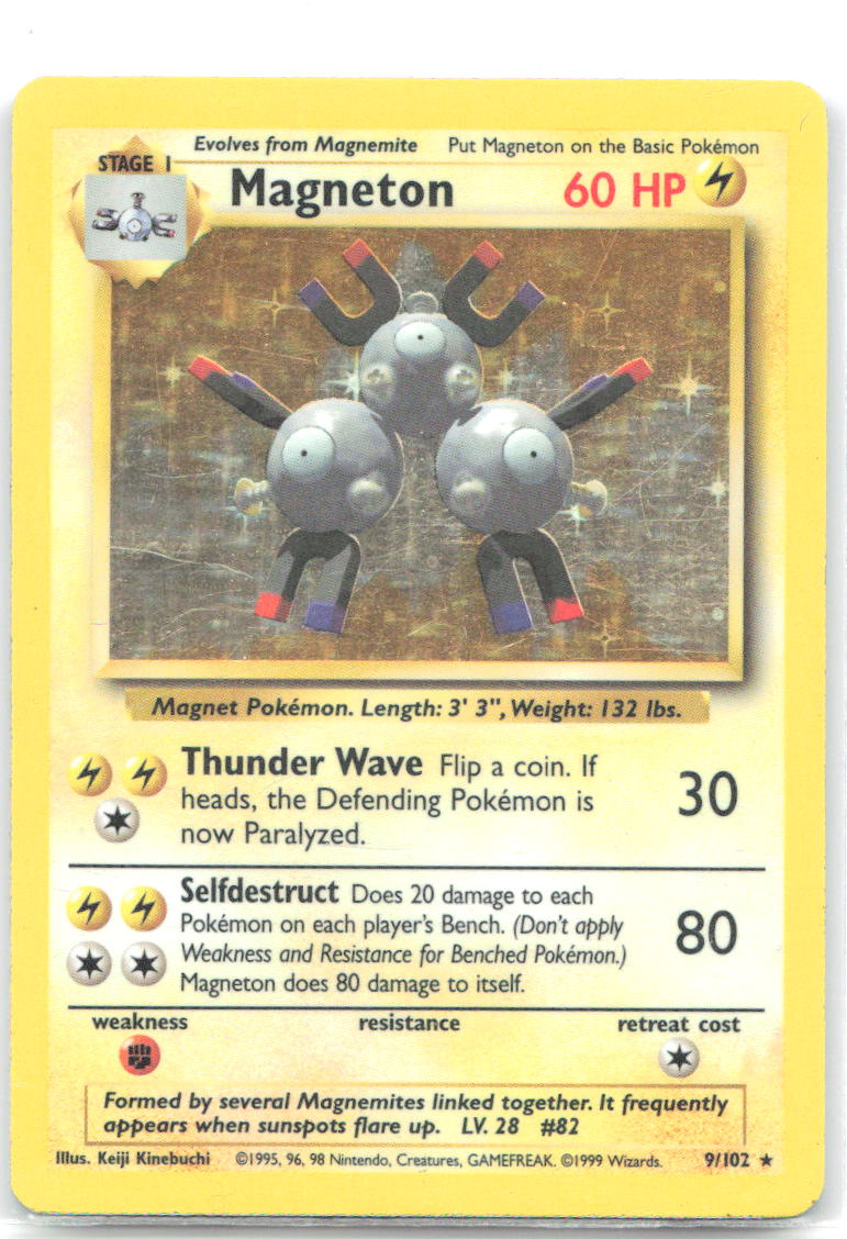 Magneton Holo Rare Base Set 009/102 MP Keiji Kinebuchi