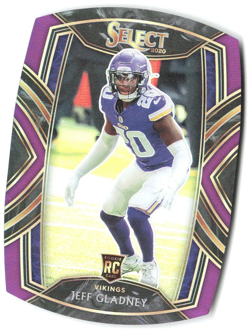 Jeff Gladney Panini Select - Purple Prizm Die Cut 293 2020 Minnesota Vikings