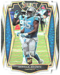 Derrick Brown Panini Select - White Prizm Die Cut 187 2020 Carolina Panthers