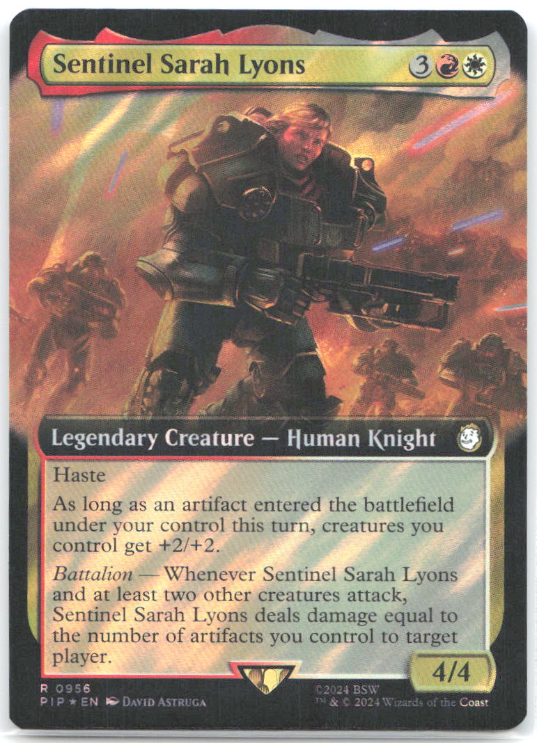 Sentinel Sarah Lyons Extended Art Surge Foil R Universes Beyond Fallout 956 NM