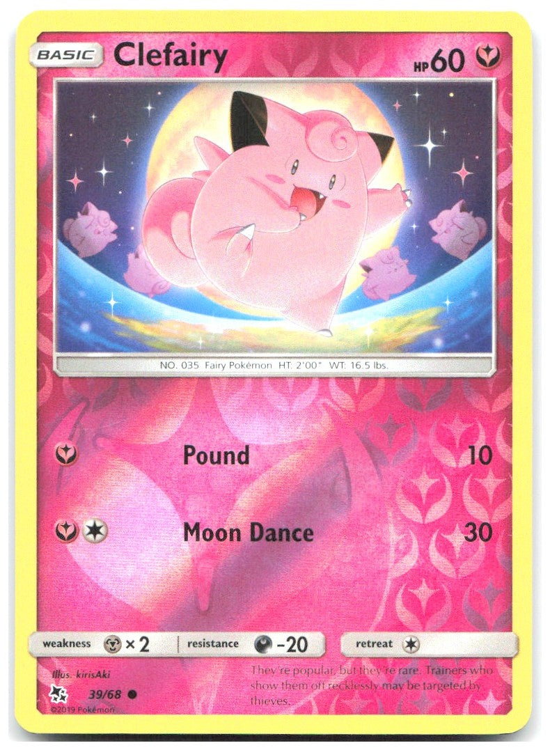 Clefairy 39 Reverse Holo Common Hidden Fates 39/68 NM kirisAki