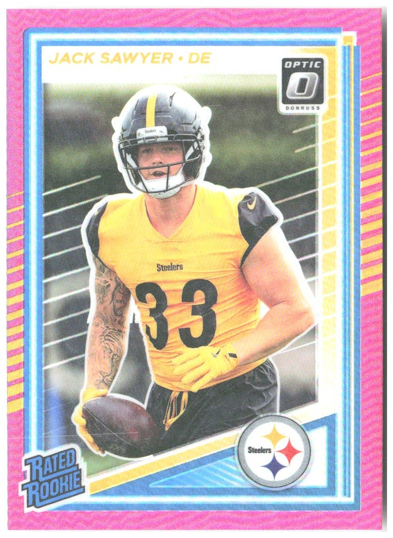 Jack Sawyer Donruss Optic - Pink 220 2025 Pittsburgh Steelers