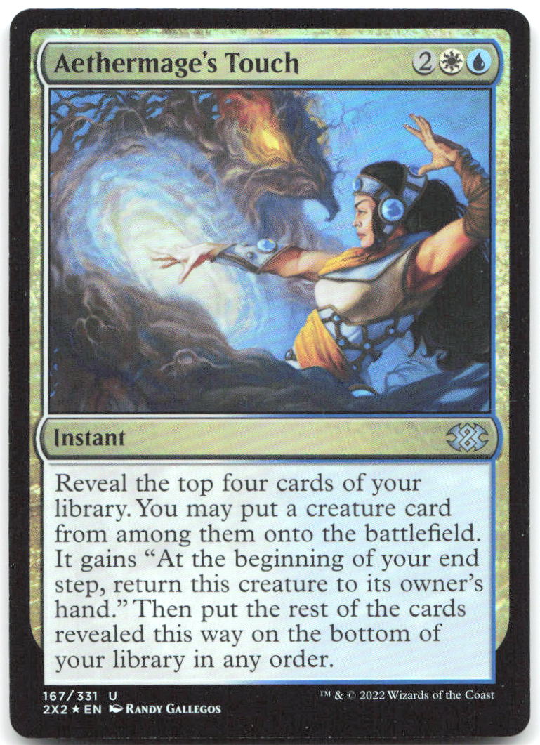 Aethermage's Touch Foil U Double Masters 2022 167 NM Randy Gallegos