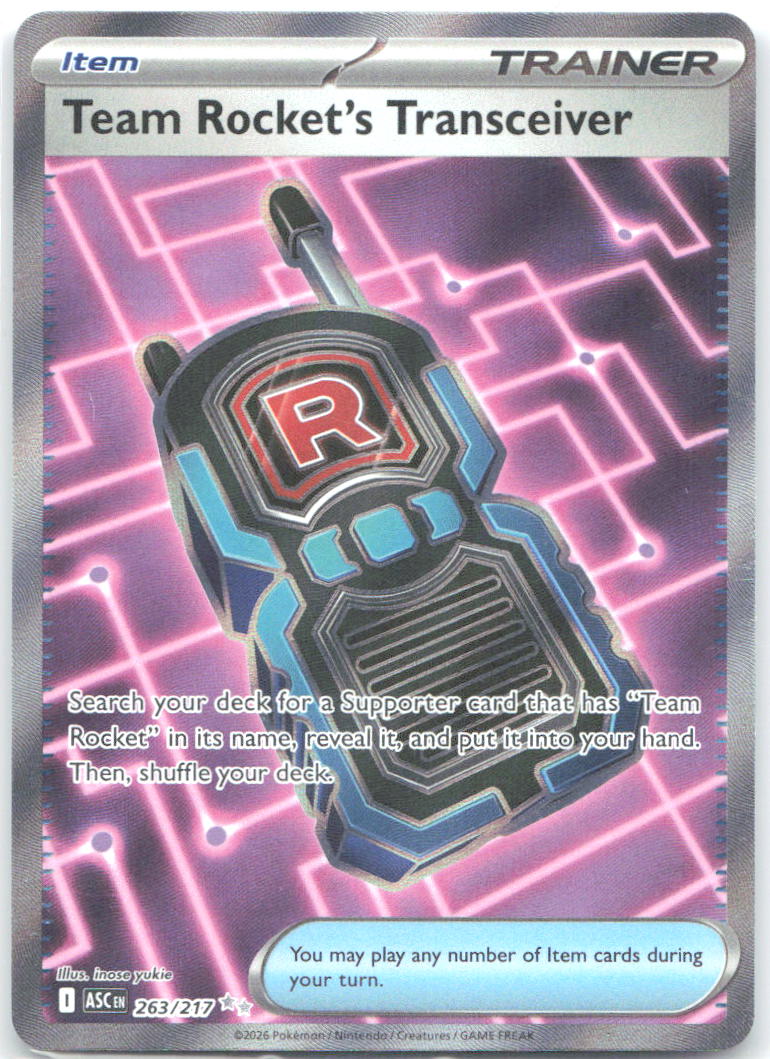 Team Rockets Transceiver 263 217 Holo Ultra Rare ME: Ascended Heroes 263/217 NM inose yukie