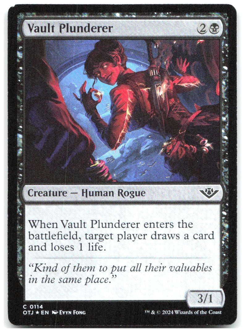 Vault Plunderer Foil C Outlaws of Thunder Junction 114 NM Evyn Fong