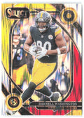 Darnell Washington Select Red & Yellow Prizm Shock 244 2024 Pittsburgh Steelers