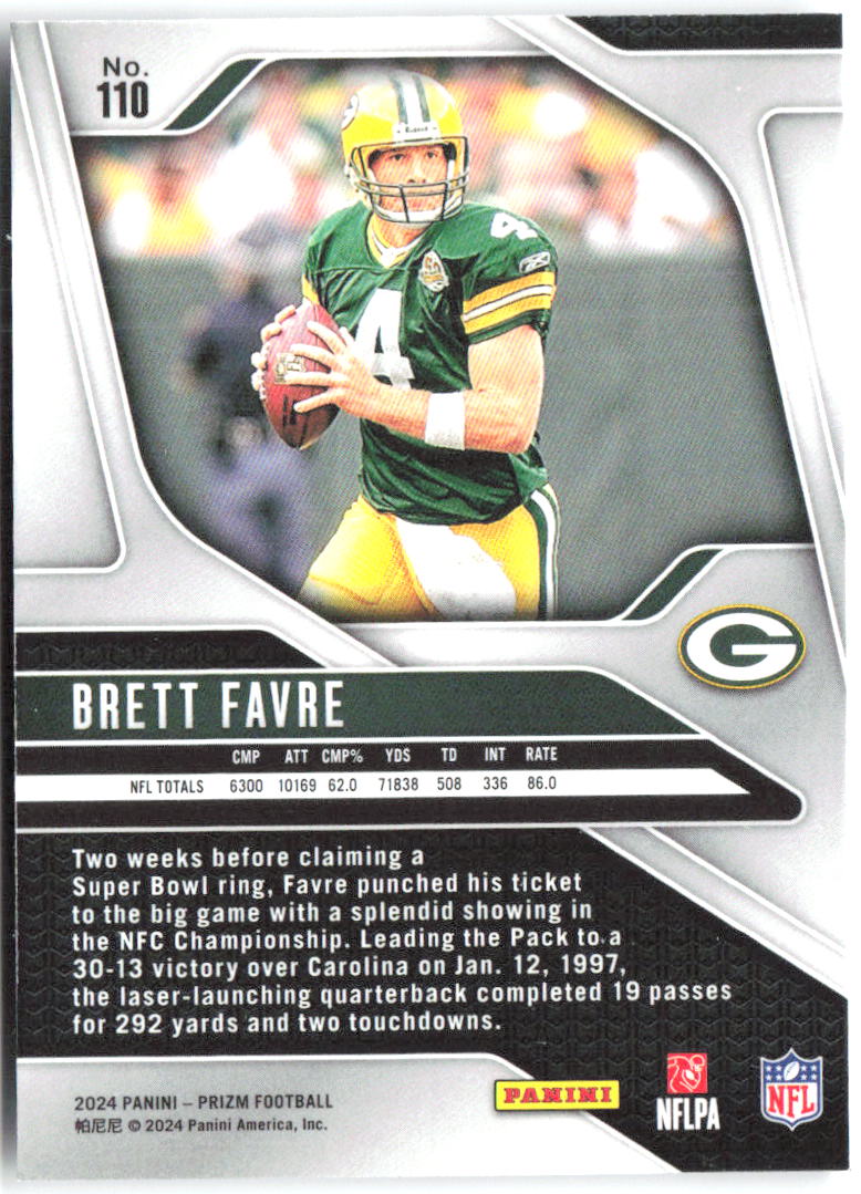 Brett Favre Panini Prizm 110 2024 Green Bay Packers