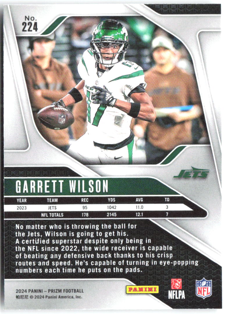 Garrett Wilson Panini Prizm 224 2024 New York Jets