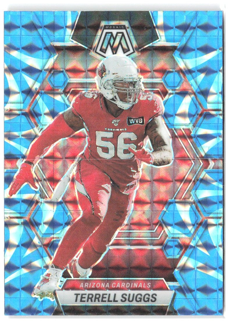 Terrell Suggs Panini Mosaic - Reactive Blue Mosaic 4 2023 Arizona Cardinals