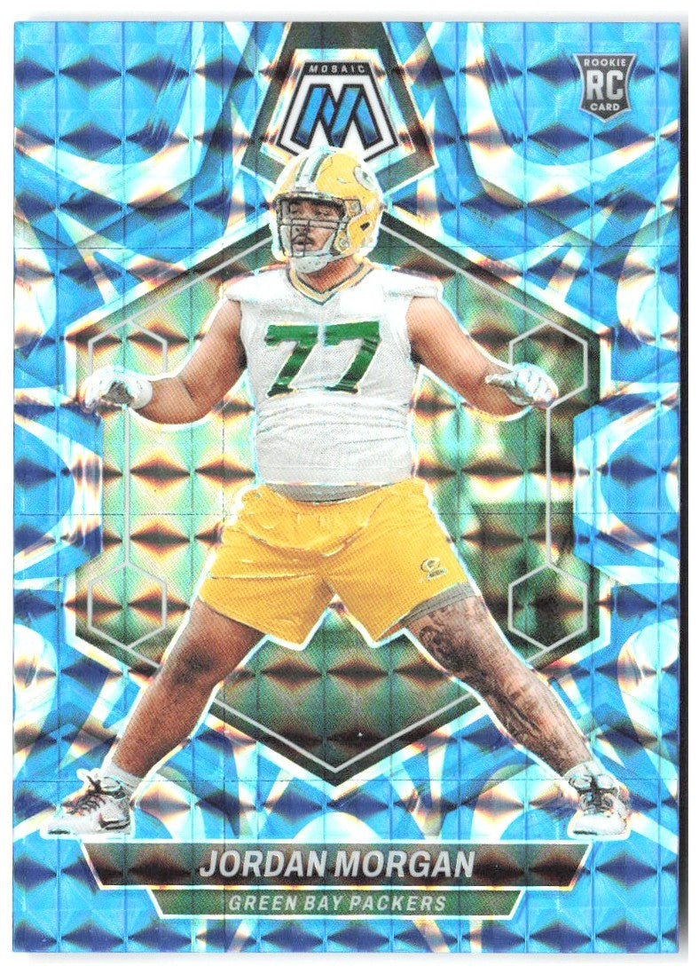 Jordan Morgan Panini Mosaic - Mosaic Reactive Blue 325 2024 Green Bay Packers