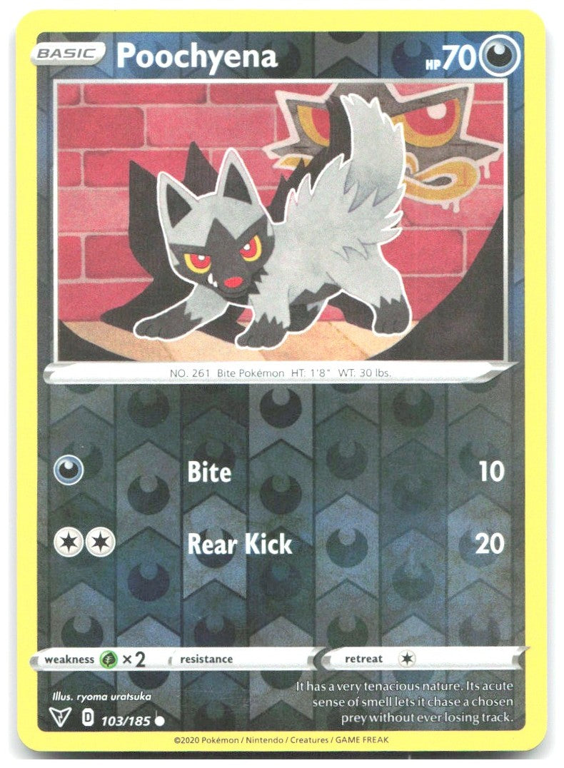 Poochyena Reverse Holo Common SWSH04 Vivid Voltage 103/185 NM ryoma uratsuka