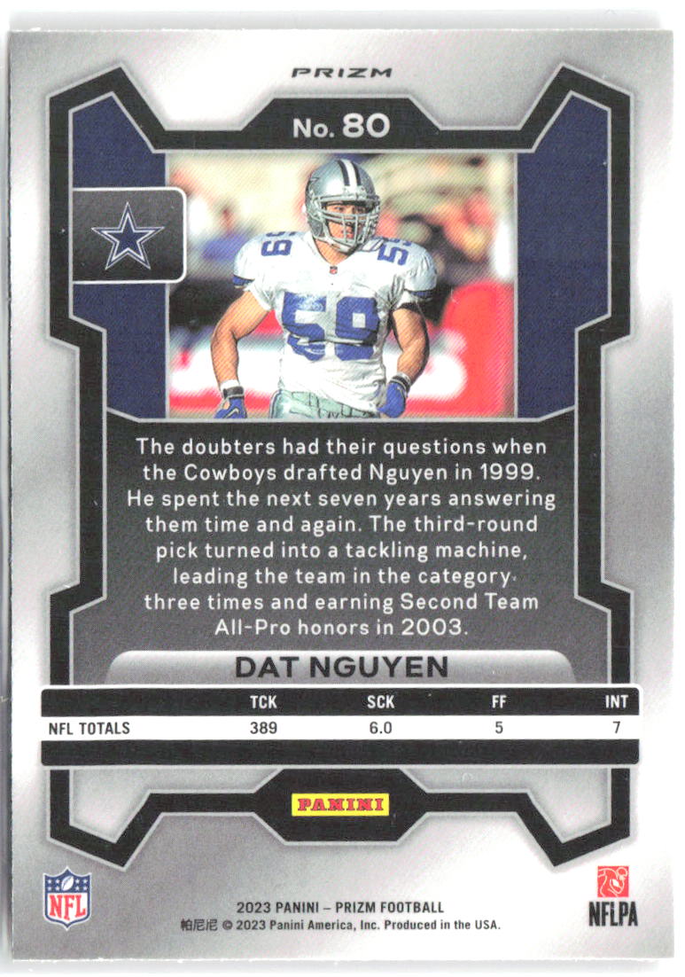 Dat Nguyen Panini Prizm - Lazer 80 2023 Dallas Cowboys