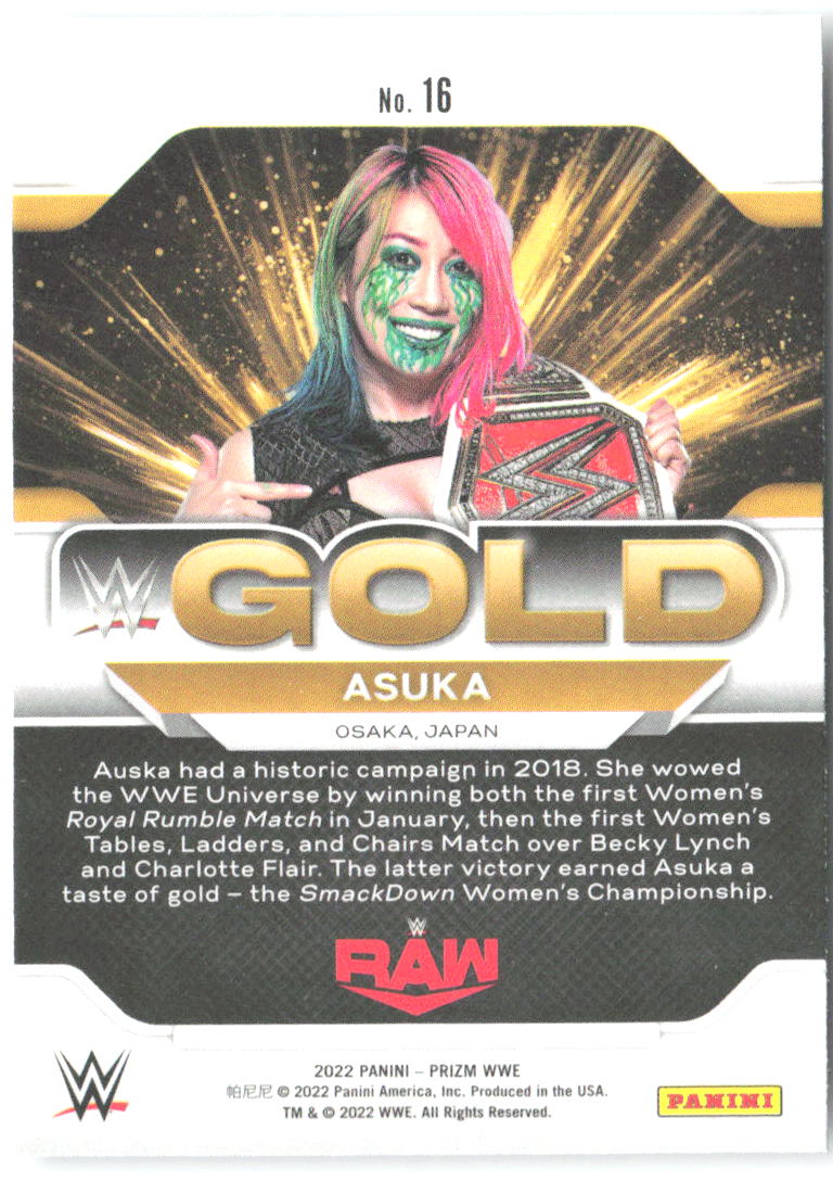 Asuka Panini Prizm WWE - WWE Gold 16 2022