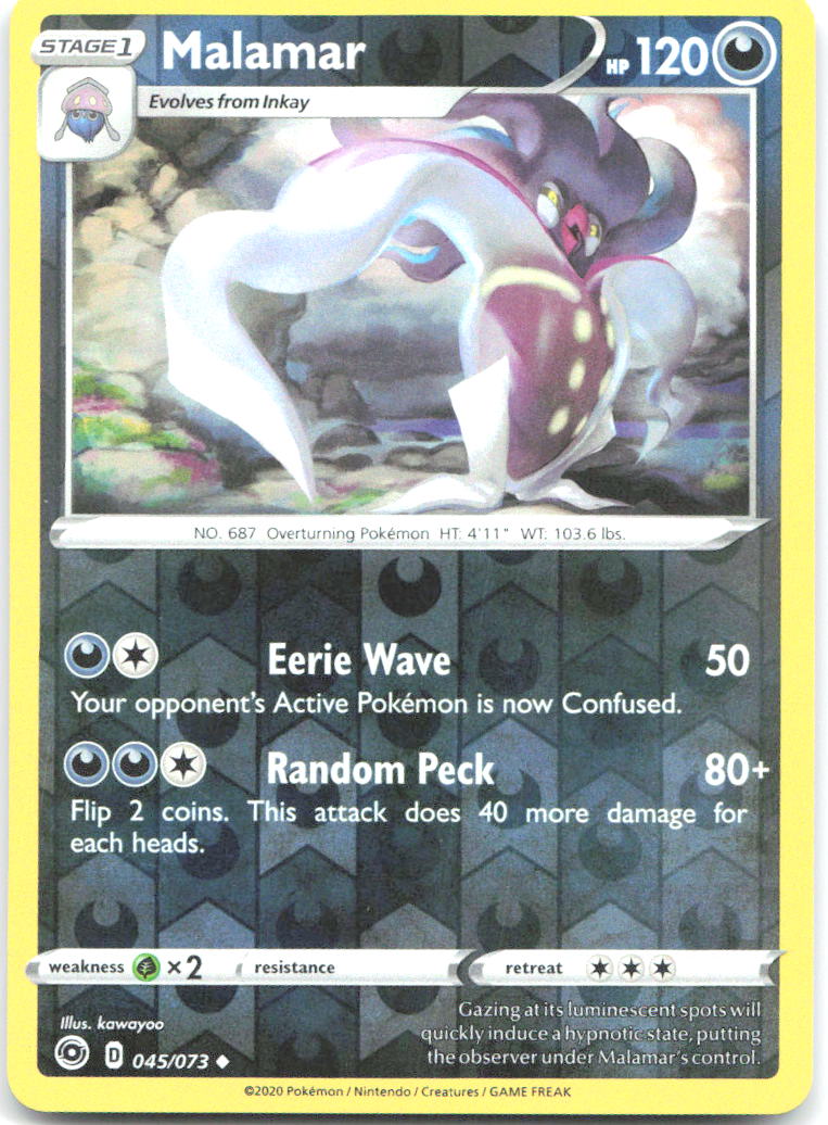 Malamar Reverse Holo Uncommon Champion's Path 45/73 NM kowayoo