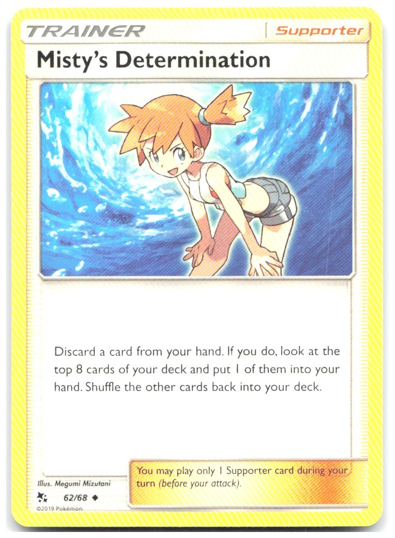 Misty's Determination Uncommon Hidden Fates 62/68 NM Megumi Mizutani