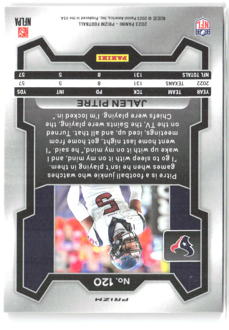Jalen Pitre Panini Prizm - Lazer 120 2023 Houston Texans