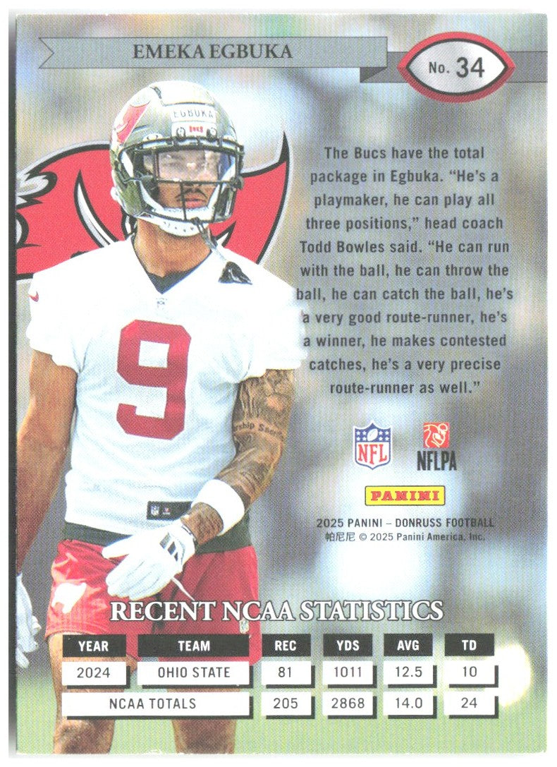 Emeka Egbuka Donruss - Retro 1995 34 2025 Tampa Bay Buccaneers