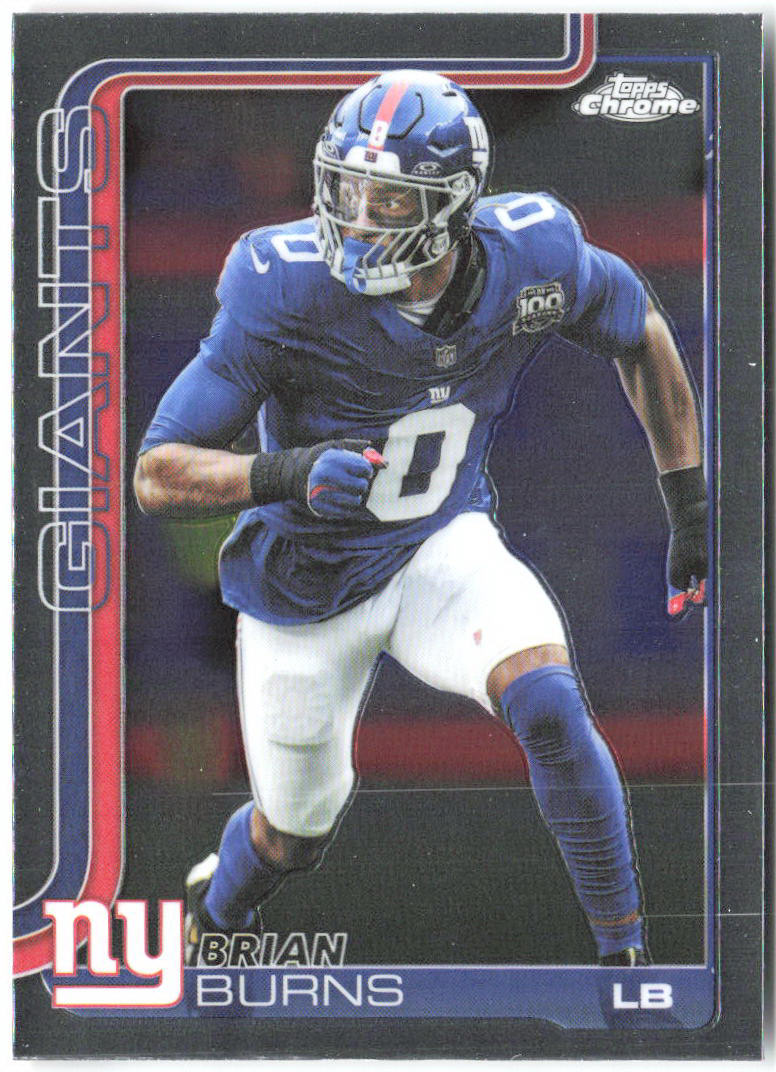 Brian Burns Topps Chrome 234 2025 New York Giants