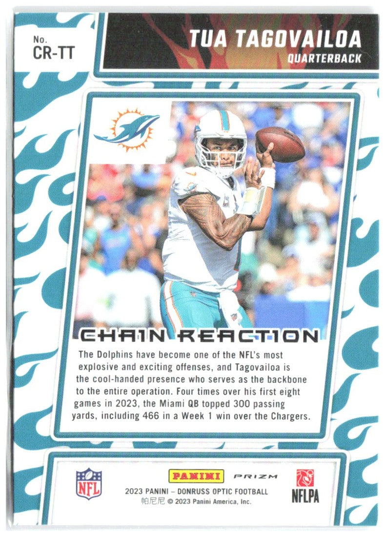 Tua Tagovailoa Donruss Optic - Chain Reaction CR-TT 2023 Miami Dolphins