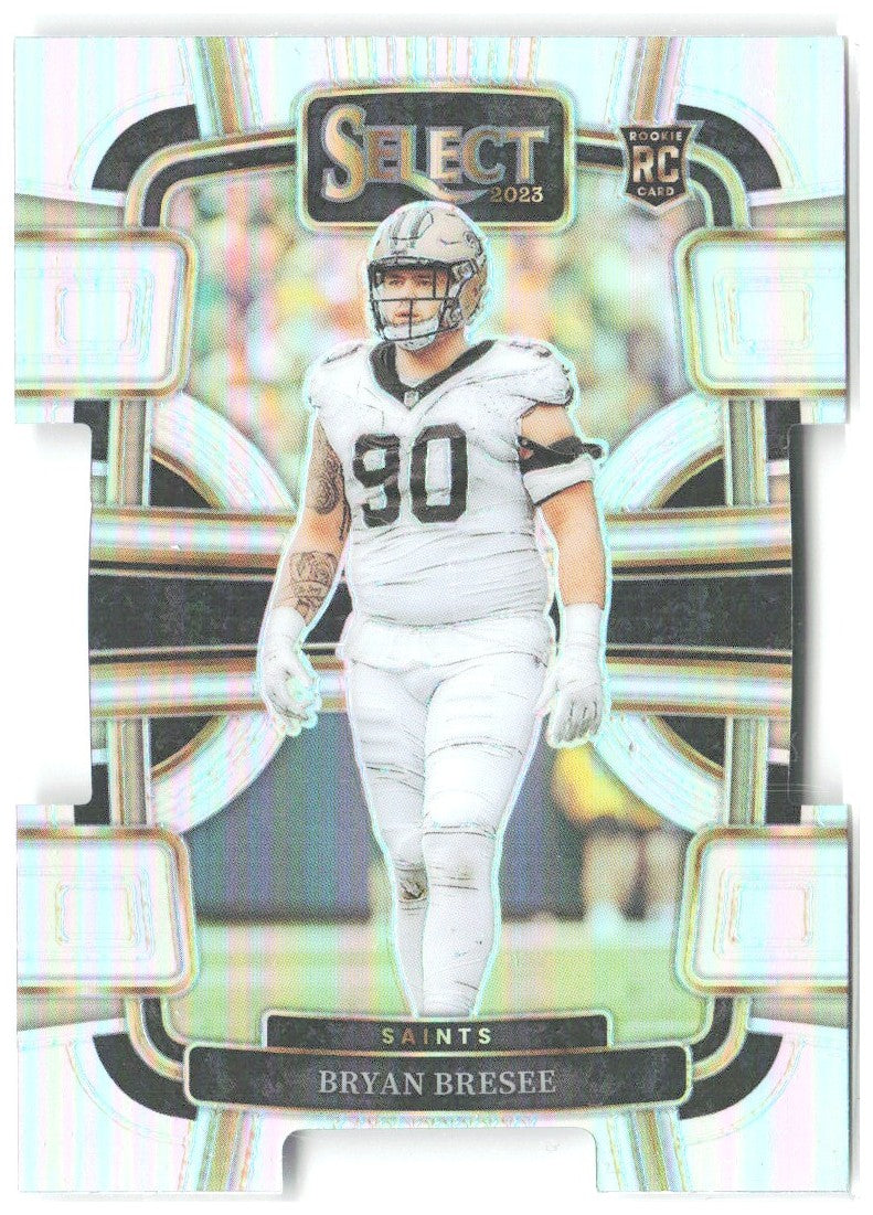 Bryan Bresee Panini Select - Silver Prizms Die Cuts 72 2023 New Orleans Saints