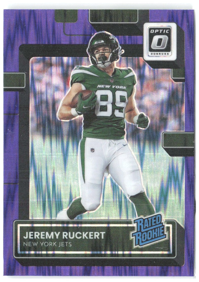 Jeremy Ruckert Donruss Optic - Purple Shock 291 2022 New York Jets