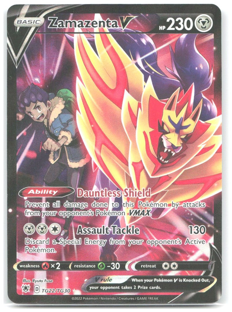 Zamazenta V Holo Ultra Rare SWSH10 Astral Radiance Trainer Gallery TG22/TG30 NM