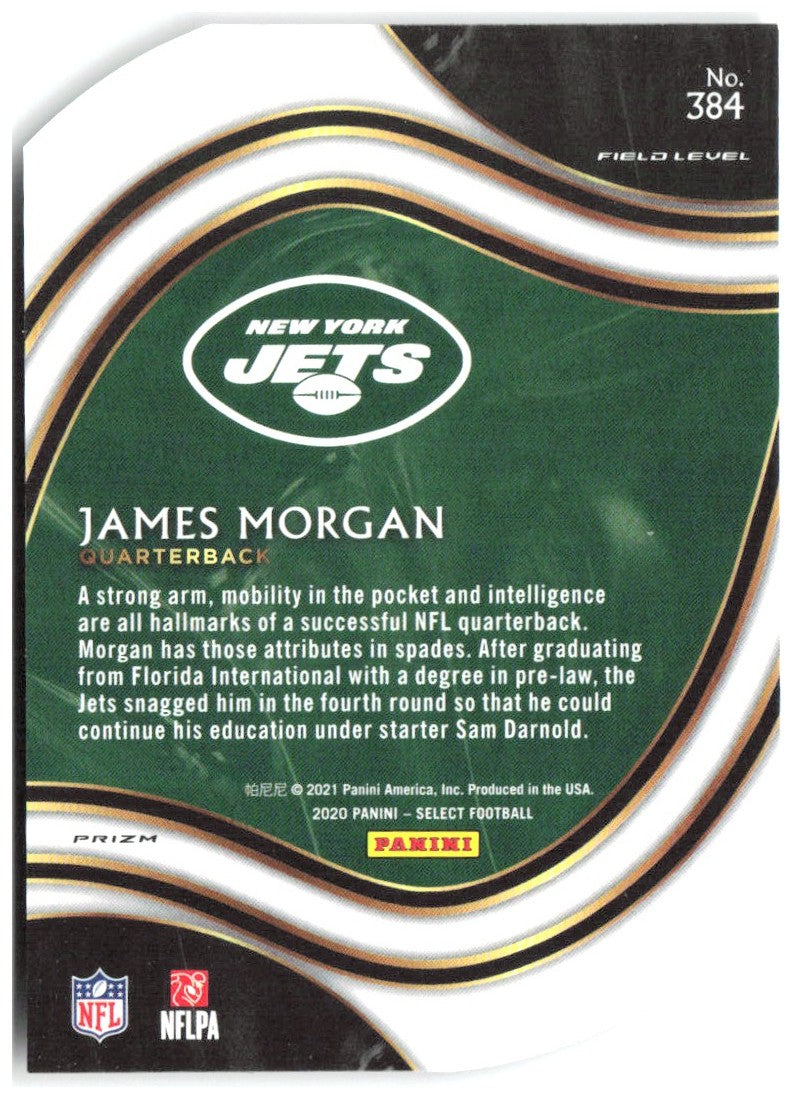 James Morgan Panini Select - Red Prizm Die Cut 384 2020 New York Jets