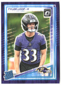 Tyler Loop Donruss Optic - Purple Shock 227 2025 Baltimore Ravens