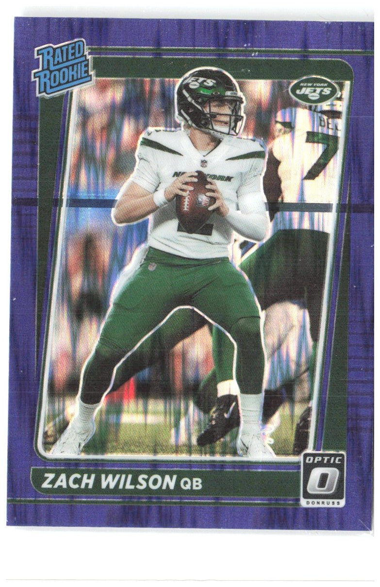 Zach Wilson Donruss Optic - Purple Shock 202 2021 New York Jets