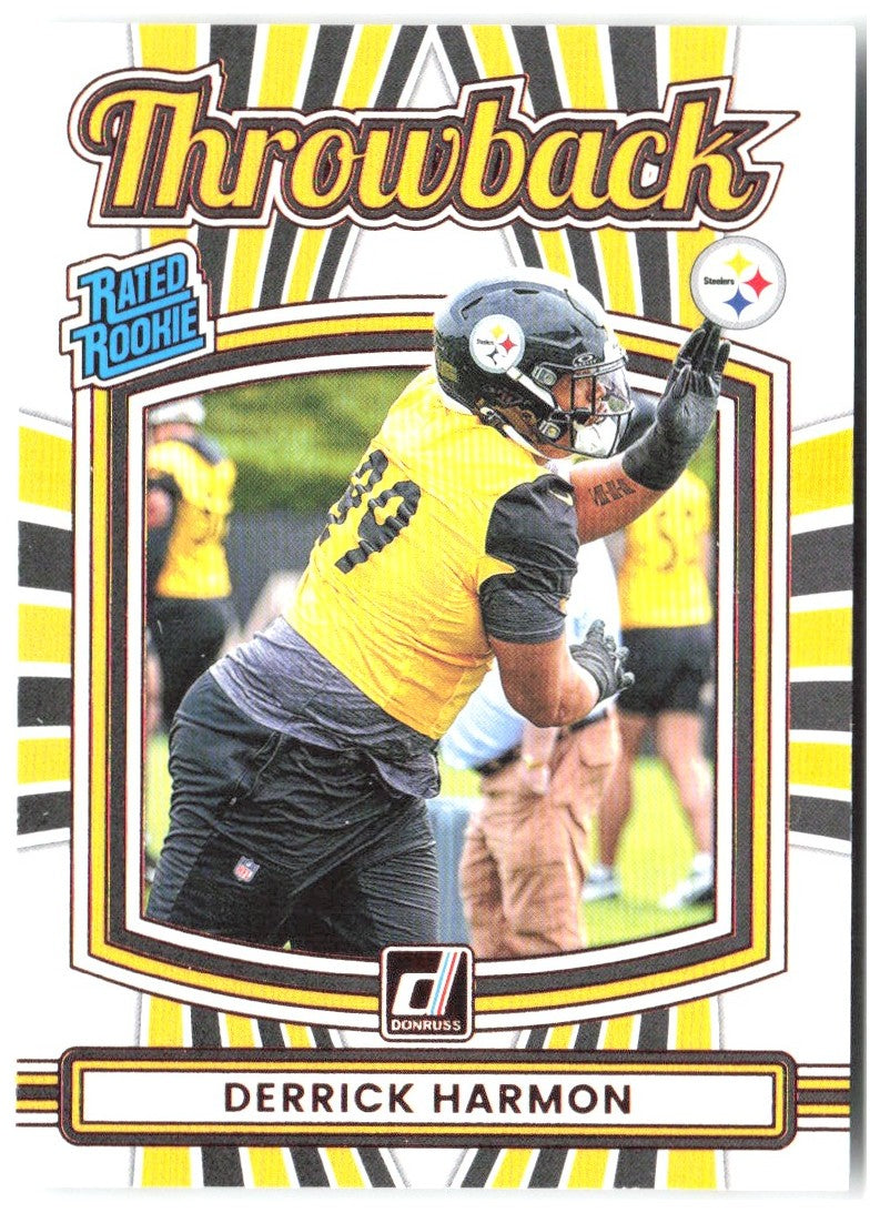 Derrick Harmon Donruss - Rated Rookies Throwback 17 2025 Pittsburgh Steelers