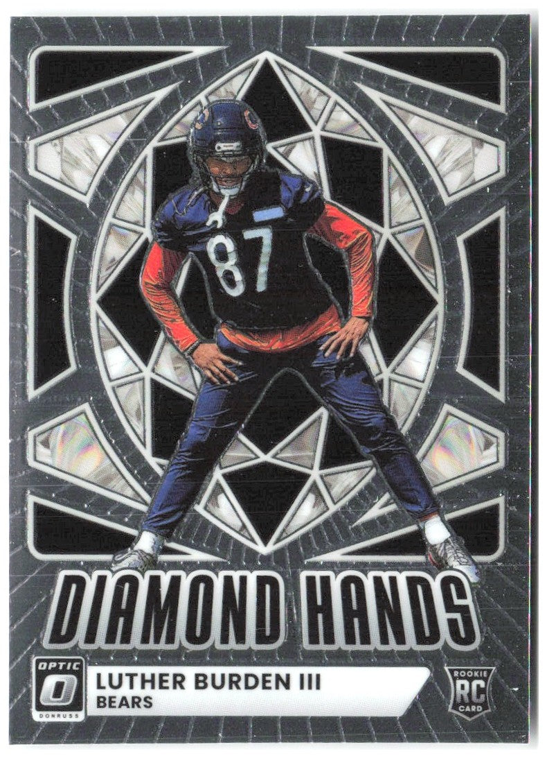 Luther Burden III Donruss Optic - Diamond Hands 5 2025 Chicago Bears