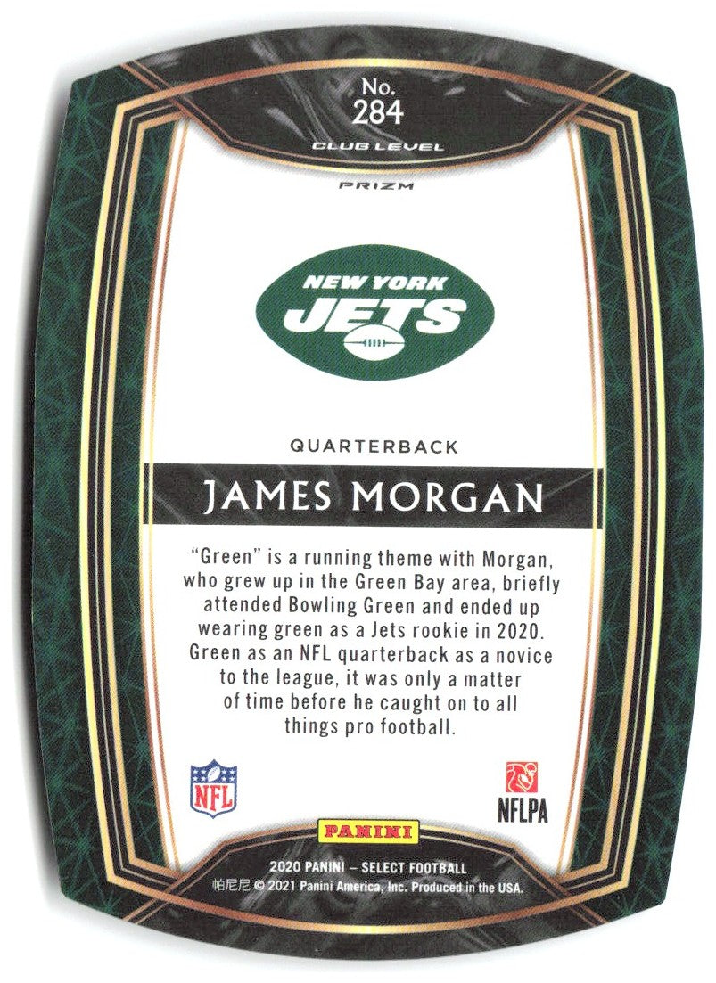 James Morgan Panini Select - Red Prizm Die Cut 284 2020 New York Jets
