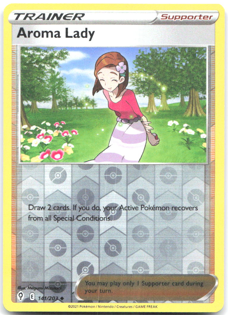 Aroma Lady Reverse Holo SWSH07 Evolving Skies 141/203 NM Megumi Mizutani