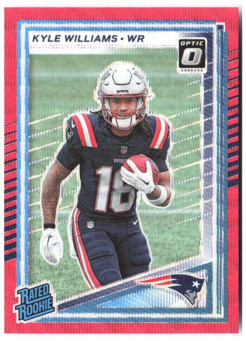 Kyle Williams Donruss Optic Rated Rookies Red Wave 327 2025 New England Patriots