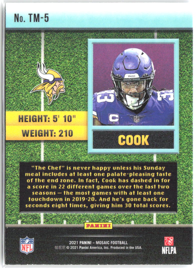 Dalvin Cook Panini Mosaic - Touchdown Masters TM-5 2021 Minnesota Vikings