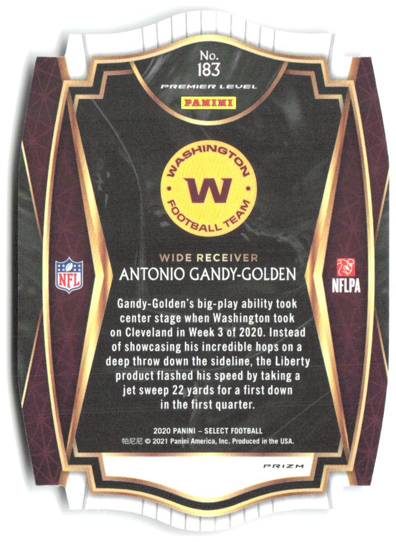 Antonio Gandy-Golden Select - Purple Prizm Die Cut 183 2020 Washington Football