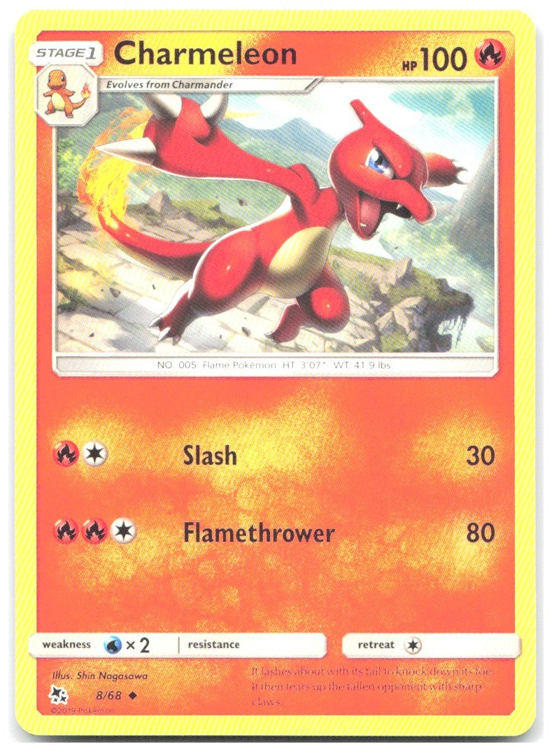 Charmeleon Uncommon Hidden Fates 8/68 NM Shin Nagasawa