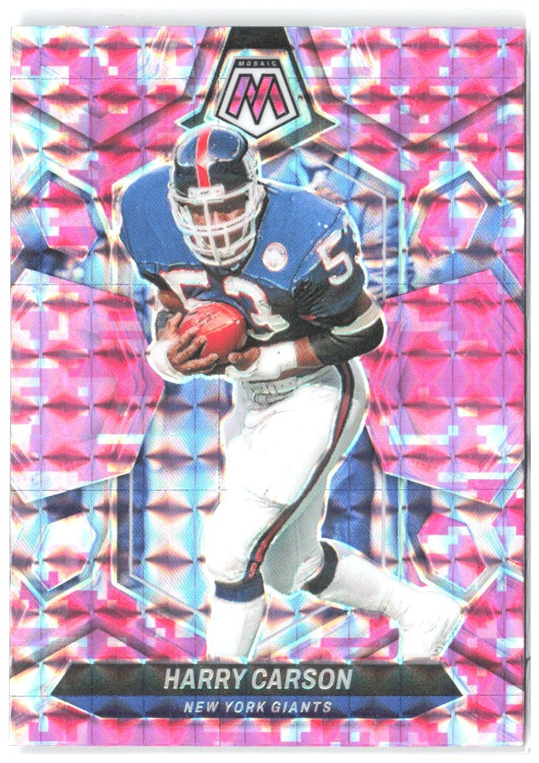 Harry Carson Panini Mosaic - Mosaic Camo Pink 234 2024 New York Giants