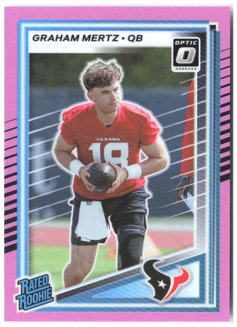 Graham Mertz Donruss - Optic Rated Rookies Preview Pink 347 2025 Houston Texans