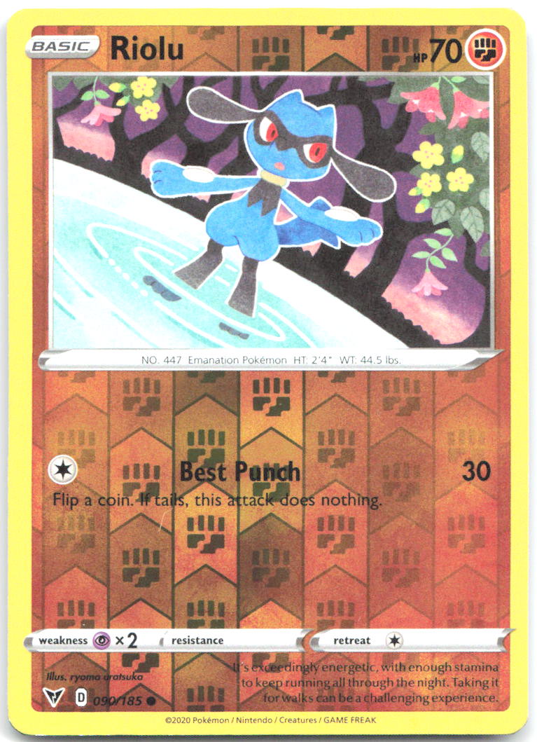Riolu Reverse Holo Common SWSH04 Vivid Voltage 090/185 NM ryoma uratsuka