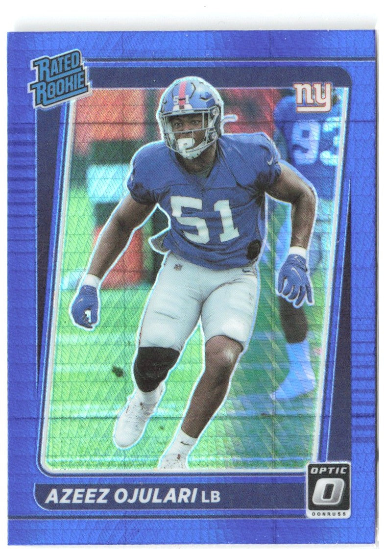 Azeez Ojulari Donruss Optic - Blue Hyper 273 2021 New York Giants