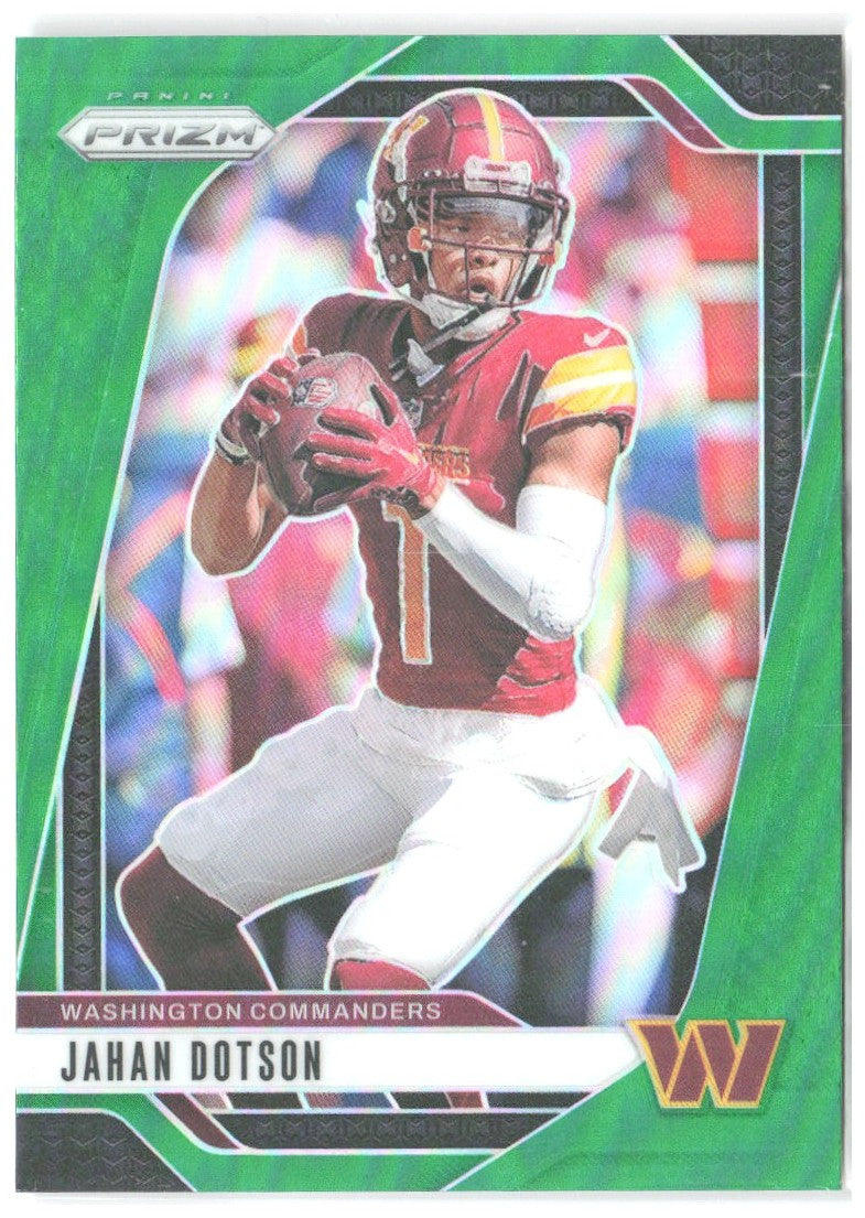 Jahan Dotson Panini Prizm - Green 290 2024 Washington Commanders