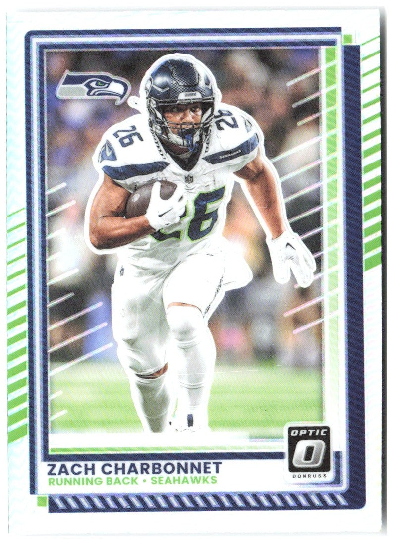Zach Charbonnet Donruss Optic - Holo 69 2025 Seattle Seahawks