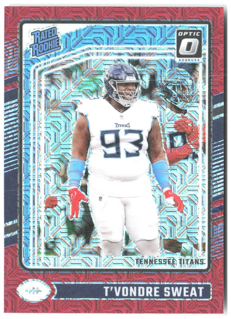 T'Vondre Sweat Donruss Optic - Red Mojo 295 2024 Tennessee Titans