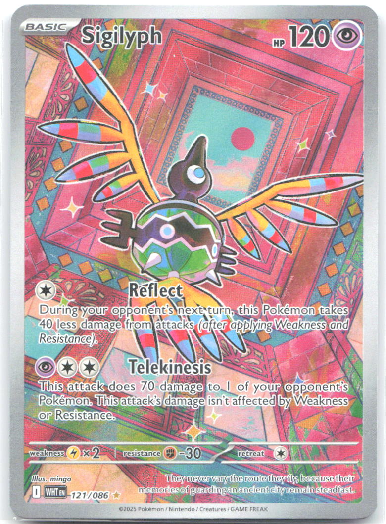 Sigilyph Holo Illustration Rare SV: White Flare 121/086 NM Krgc