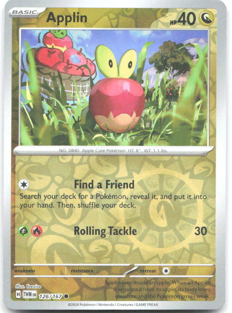 Applin Reverse Holo Common SV06: Twilight Masquerade 126/167 NM OKUBO