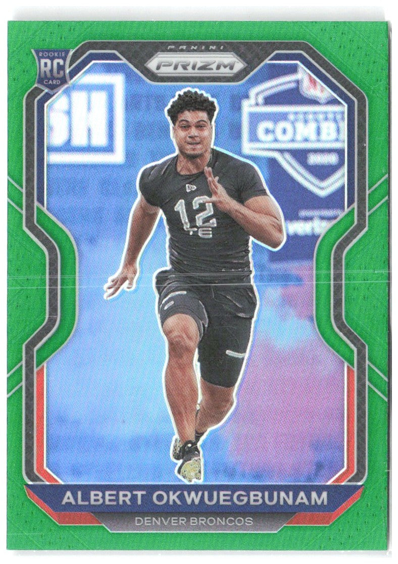 Albert Okwuegbunam Panini Prizm - Prizm Green 316 2020 Denver Broncos