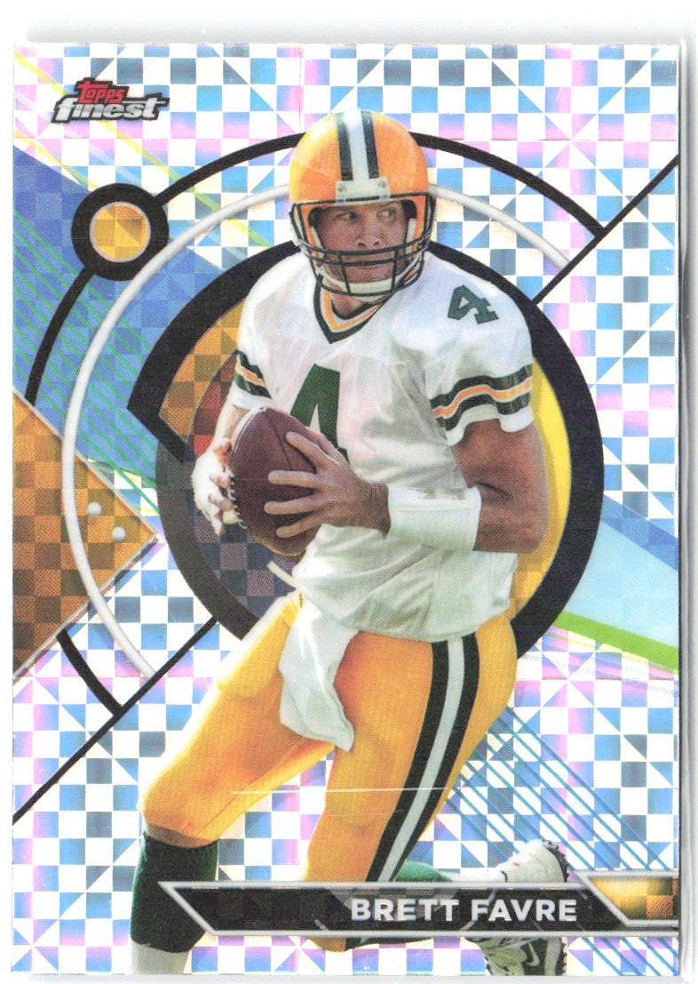 Brett Favre Topps Composite - Finest Checkerboard Refractor 185 2023 Packers